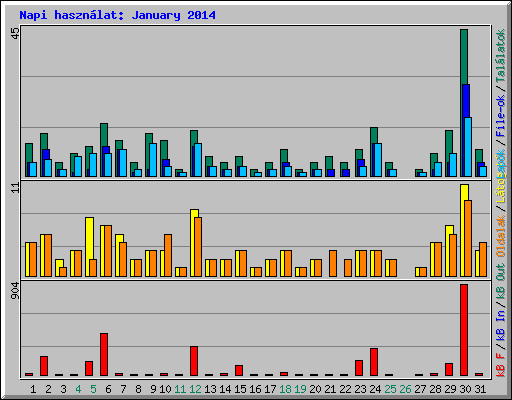 Napi haszn�lat: January 2014